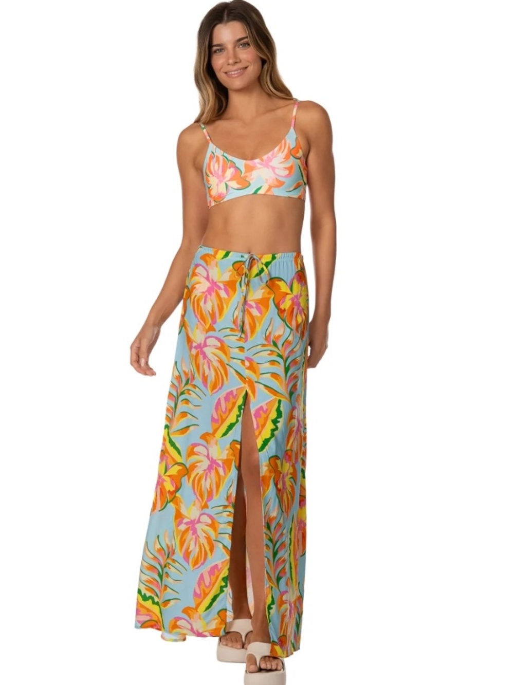 Maaji Fiesta Bloom Gazelle Long Skirt Medium NWT